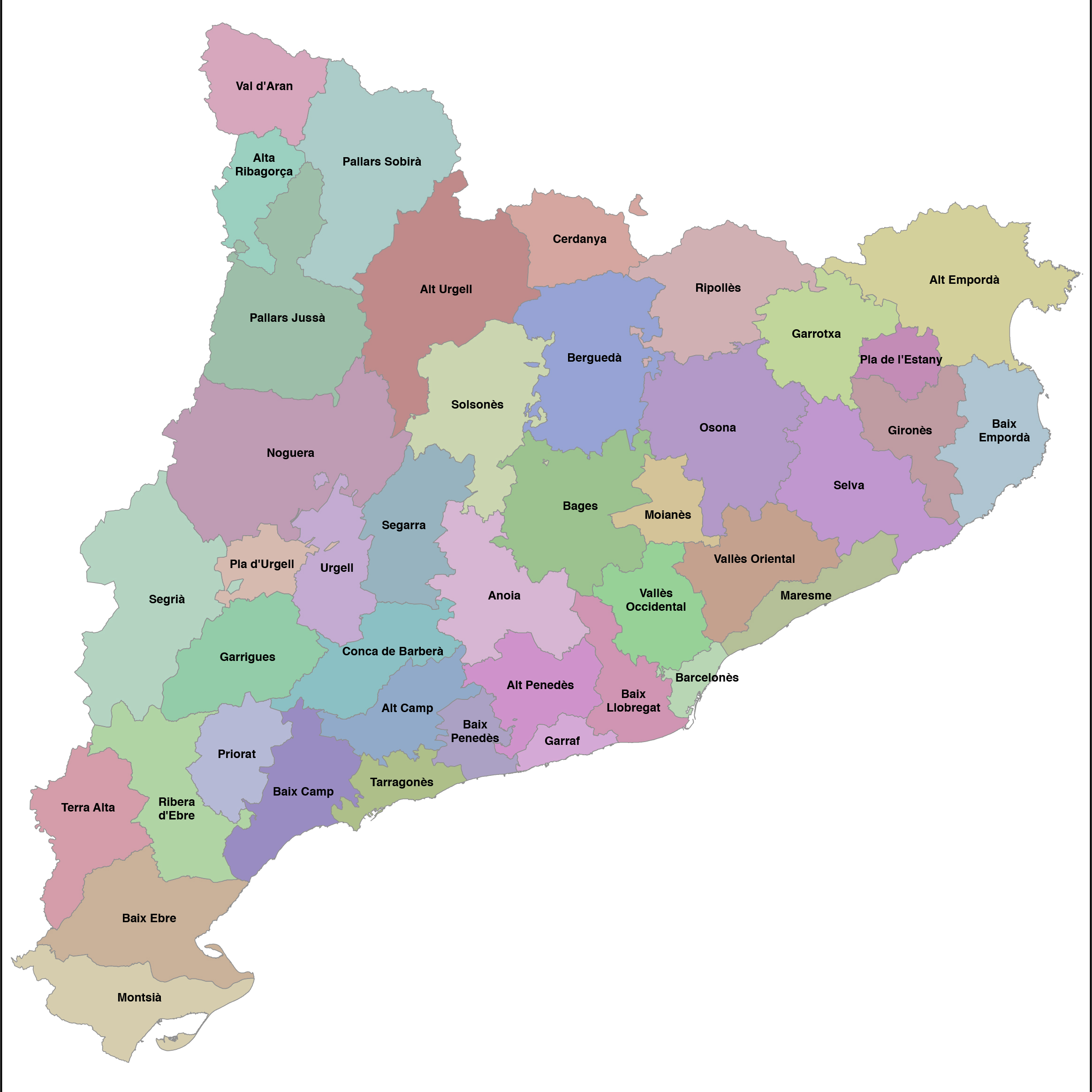 Mapa de Catalunya