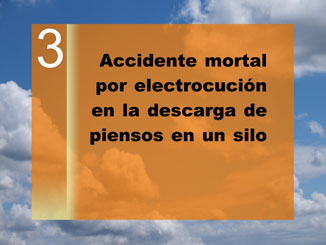 Electrocución con línea eléctrica.