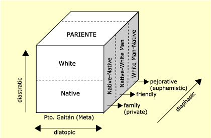 diagram use of 'pariente' expression