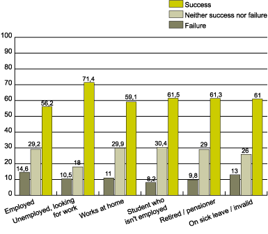 Graph 5. State of employment and success achieved 