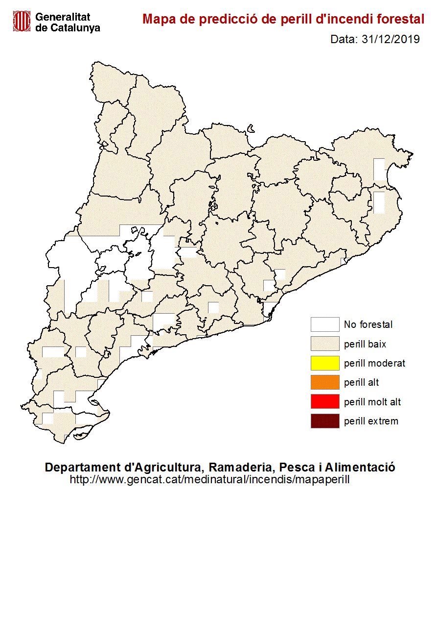 Mapa de riesgo peligro incendio forestal