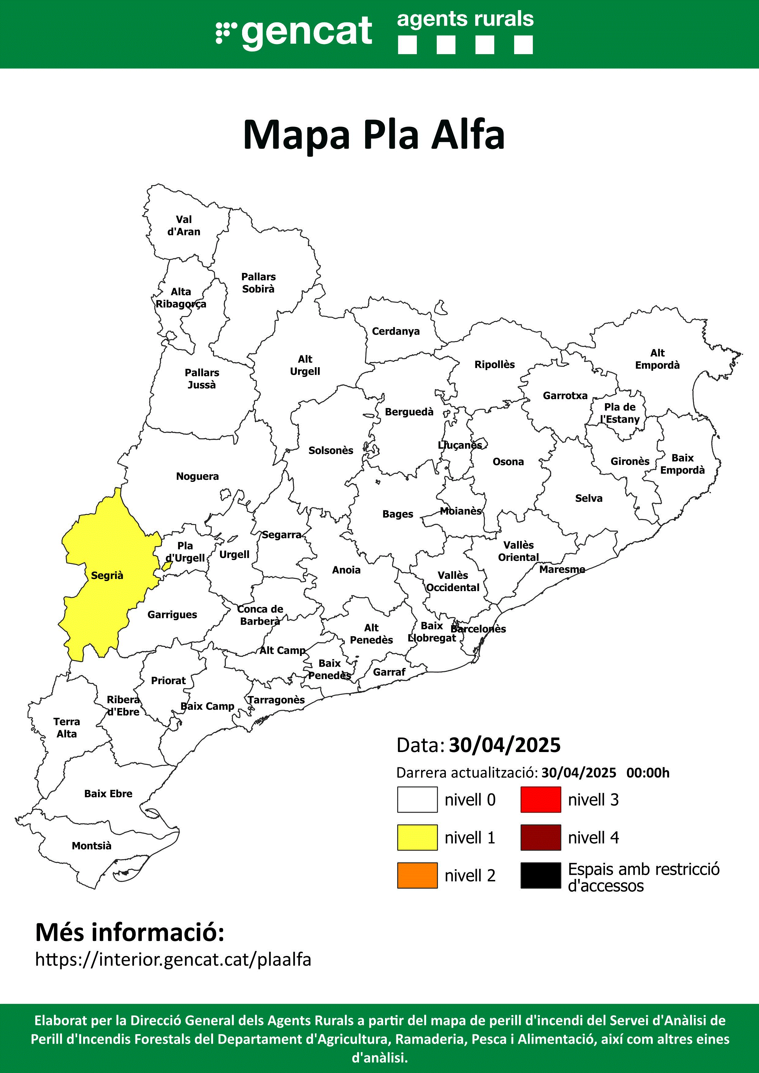 Mapa Pla Alfa per avui