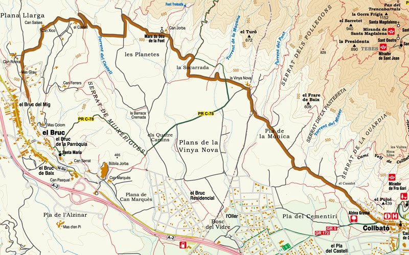 Mapa de l'itinerari