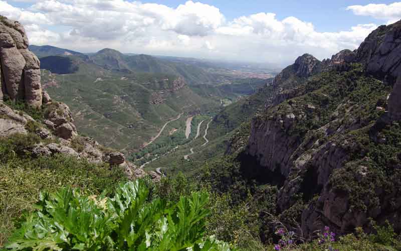 Montserrat's landscape from summit of Les Baranes