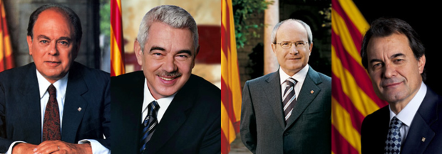 Jordi Pujol, Pascual Maragall, José Montilla i Artur Mas