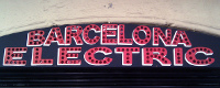 rètol amb el text barcelona elèctric