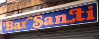 rètol amb el text bar santi
