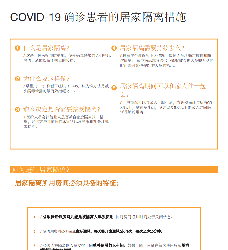 Cartell: Aïllament domiciliaris de casos positius de COVID-19 en xinés