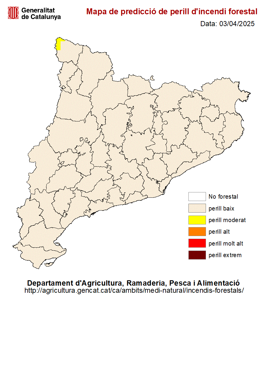 Mapa de perill d'incendi forestal